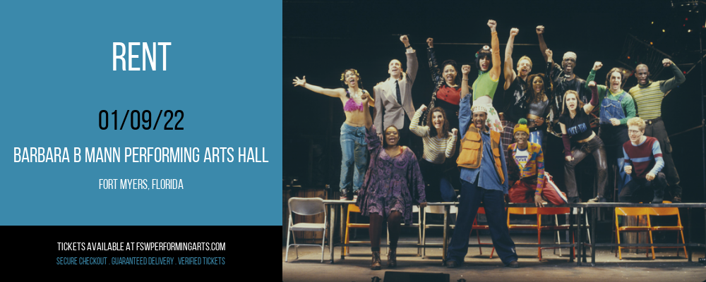 Rent at Barbara B Mann Performing Arts Hall tickets Rent at Barbara B Mann Performing Arts Hall