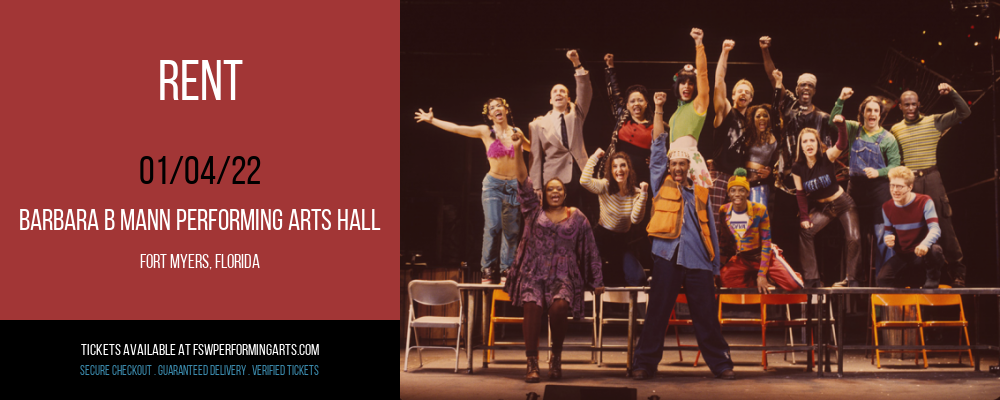 Rent at Barbara B Mann Performing Arts Hall tickets Rent at Barbara B Mann Performing Arts Hall