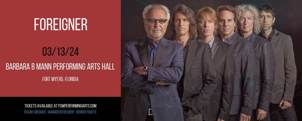 Foreigner at Barbara B Mann Performing Arts Hall