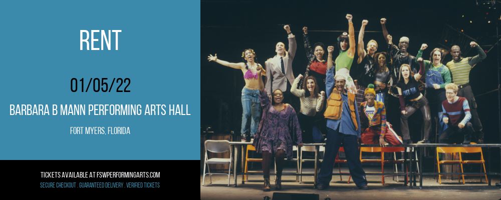 Rent at Barbara B Mann Performing Arts Hall tickets Rent at Barbara B Mann Performing Arts Hall