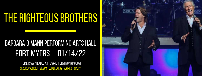 The Righteous Brothers at Barbara B Mann Performing Arts Hall tickets The Righteous Brothers at Barbara B Mann Performing Arts Hall