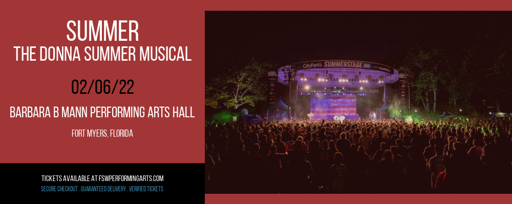 Summer - The Donna Summer Musical at Barbara B Mann Performing Arts Hall tickets Summer - The Donna Summer Musical at Barbara B Mann Performing Arts Hall