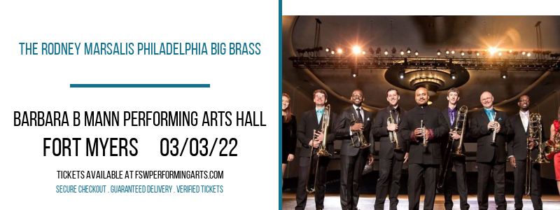 The Rodney Marsalis Philadelphia Big Brass at Barbara B Mann Performing Arts Hall tickets The Rodney Marsalis Philadelphia Big Brass at Barbara B Mann Performing Arts Hall