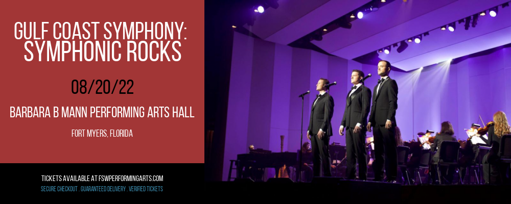 Gulf Coast Symphony: Symphonic Rocks at Barbara B Mann Performing Arts Hall tickets Gulf Coast Symphony: Symphonic Rocks at Barbara B Mann Performing Arts Hall