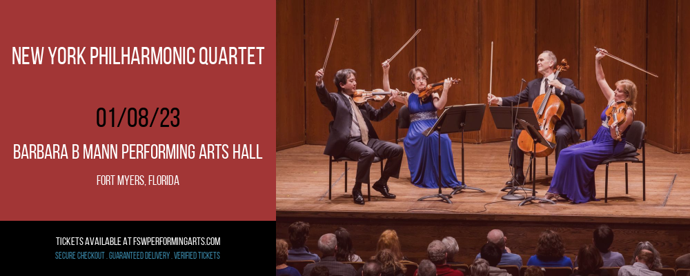 New York Philharmonic Quartet at Barbara B Mann Performing Arts Hall tickets New York Philharmonic Quartet at Barbara B Mann Performing Arts Hall