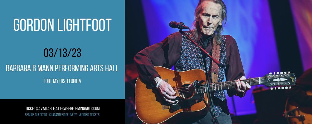 Gordon Lightfoot [CANCELLED] at Barbara B Mann Performing Arts Hall