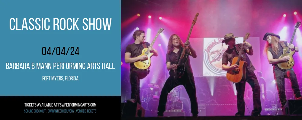 Classic Rock Show at Barbara B Mann Performing Arts Hall